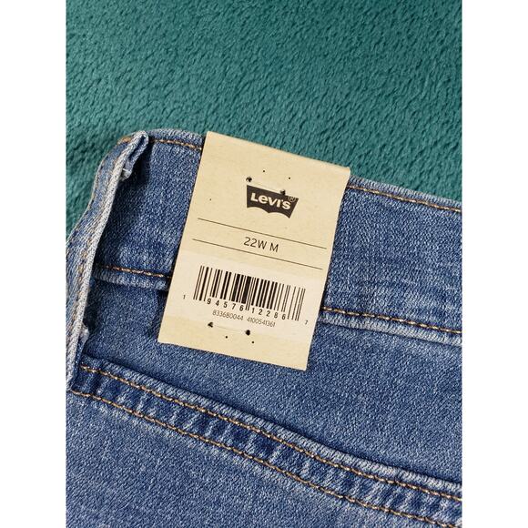 Levis 721 Jeans Size 22 W Womens Blue Pants Stretch Denim High Rise Skinny NWT - Picture 16 of 16